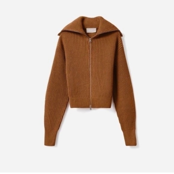 Everlane Set|Chunky Zip Cardigan & Pima Micro-rib Tee|Small - Picture 4 of 12